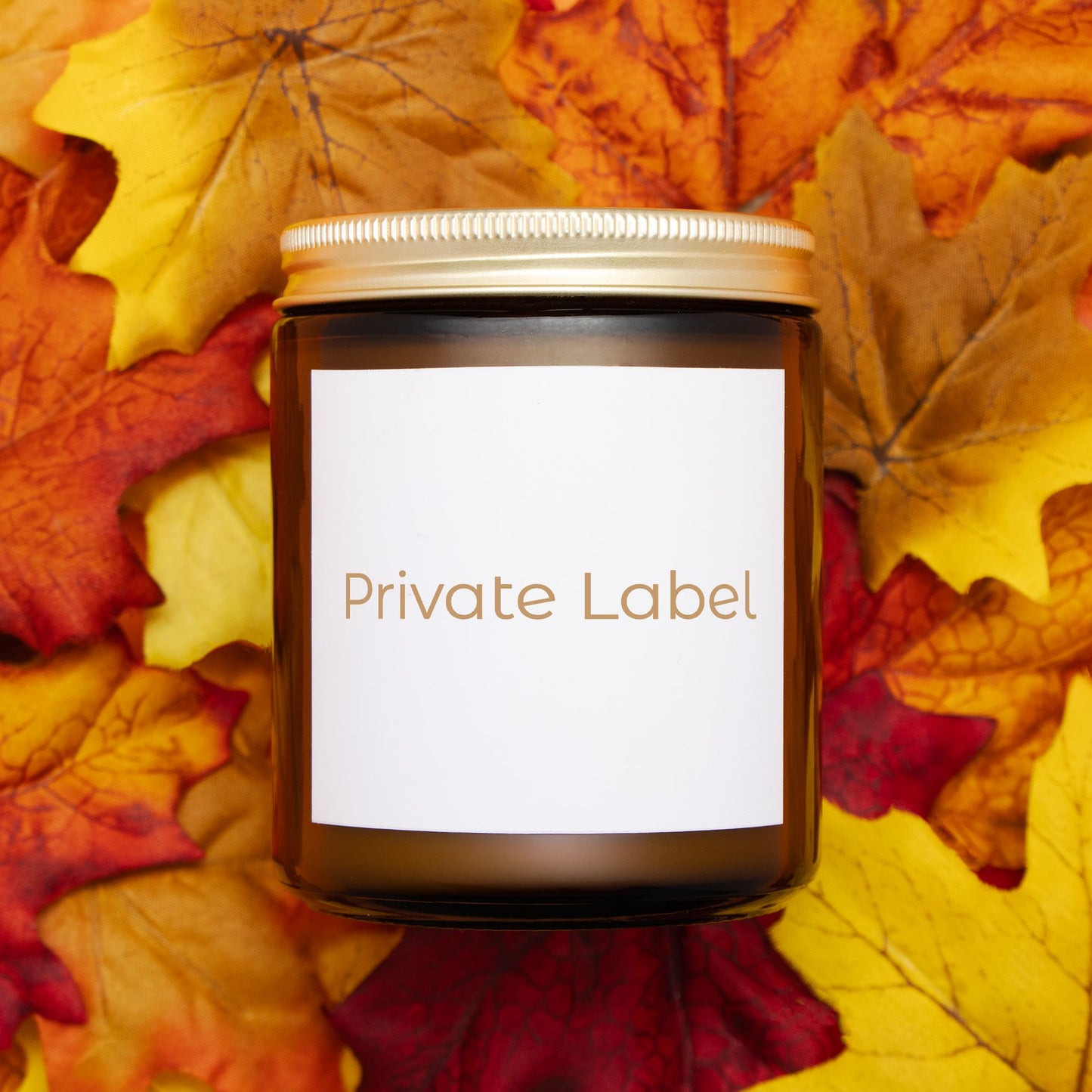 Private Label Candle Amber Jar 9oz